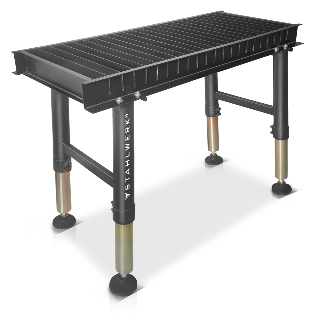 STAHLWERK plasma cutting table PCT-1000 ST 1000 x 410 mm height-adjustable plasma table | powder-coated CUT workbench for professional plasma cutting