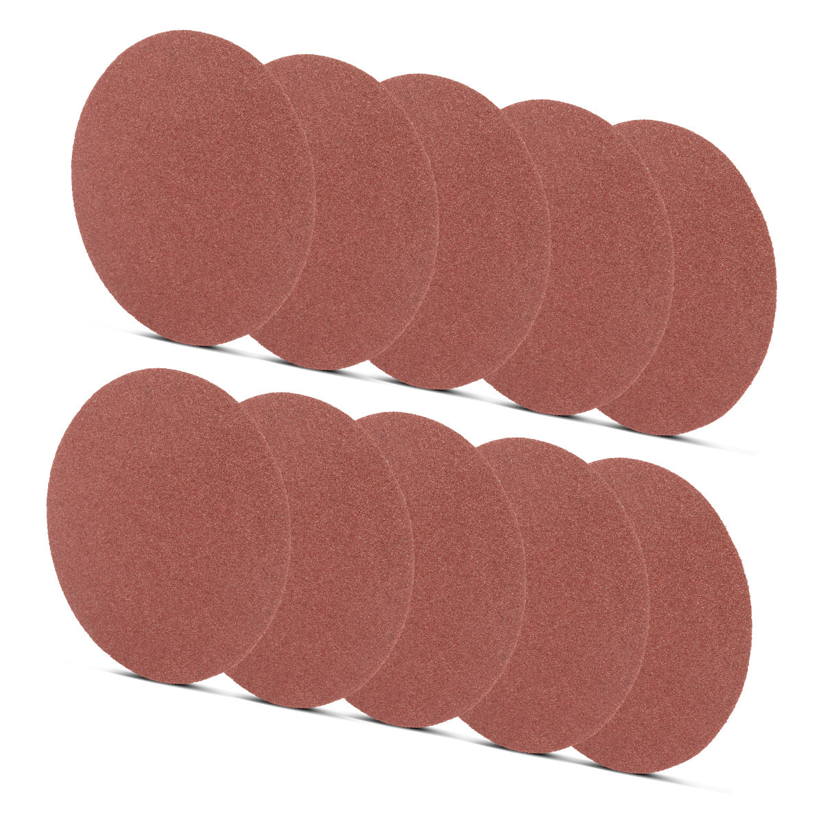 Juego de 10 discos de lijado STAHLWERK de 150 mm con plato de lijado de grano K100 | Abrasivos | Accesorios para lijadoras de disco y lijadoras
