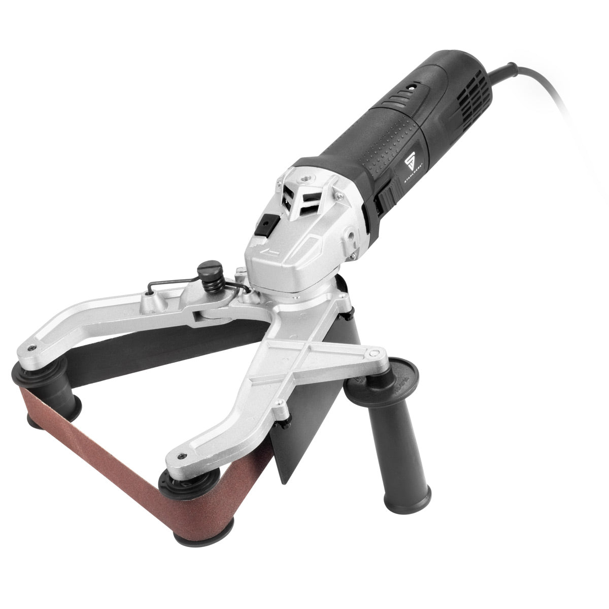 Lijadora de cinta para tubos STAHLWERK RS-1300 ST con 1.300 W y 1.100 - 3.200 rpm para cintas de lijado de 760 mm | Lijadora para tubos | Rectificadora | Molinillo | Lijadora de banda para desbastar, pulir y desbarbar
