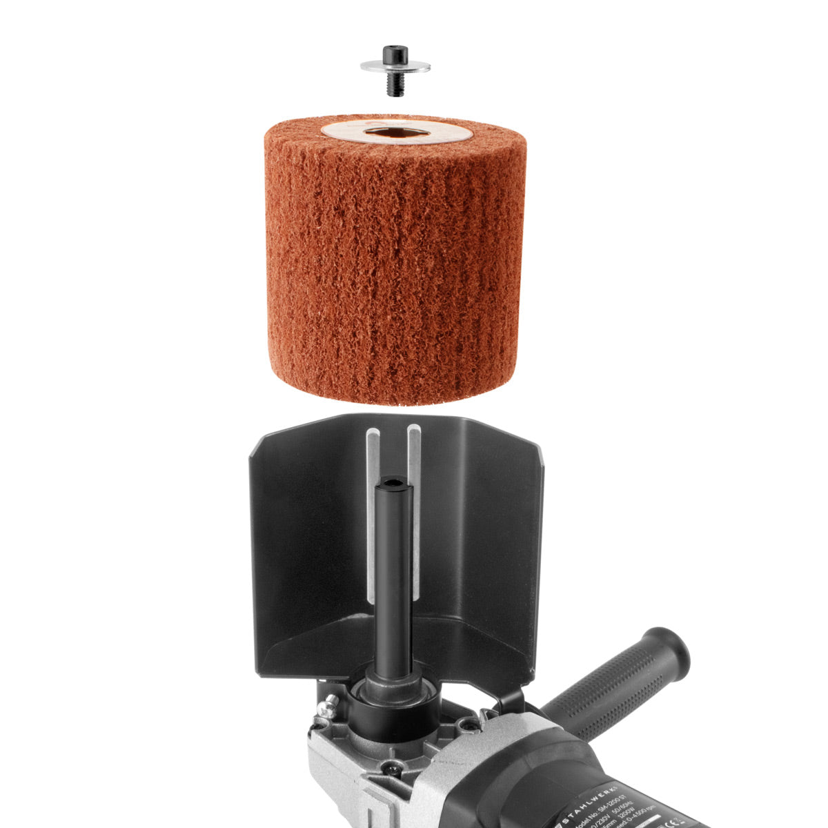 STAHLWERK Satiniermaschine SM-1500 ST mit 1.500 W Leistung und 600 - 3.200 U/min für 125 mm Satinierwalzen Bürstenschleifer | Walzenschleifmaschine | Bürstenschleifgerät | Schleifroller