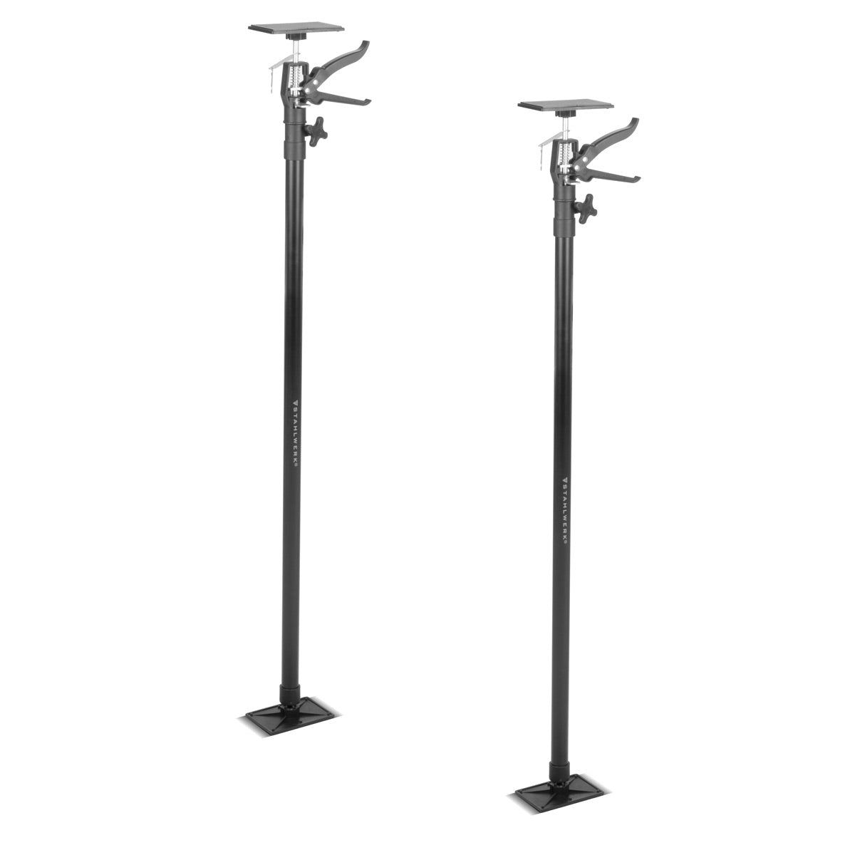 Barra di supporto telescopico Stahlwerk 2 set 110-290 cm con 43 kg di gruppo di gruppo di capacità di carico | Baustützen | Supporto telescopico | Tenditore della porta | Supporto del soffitto | Supporto di tensione | Supporto a mano | Rapido