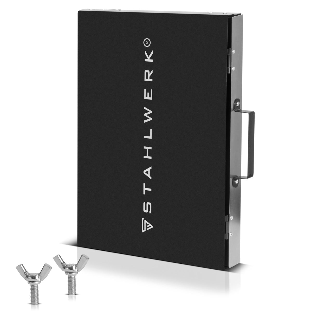 Accesorio para mesa de soldadura STAHLWERK SA-500 ST Cabina de soldadura móvil de 500 x 400 mm | Extensión de mesa de soldadura plegable para bancos de trabajo y mesas de montaje con placa perforada D16 para herramientas de sujeción