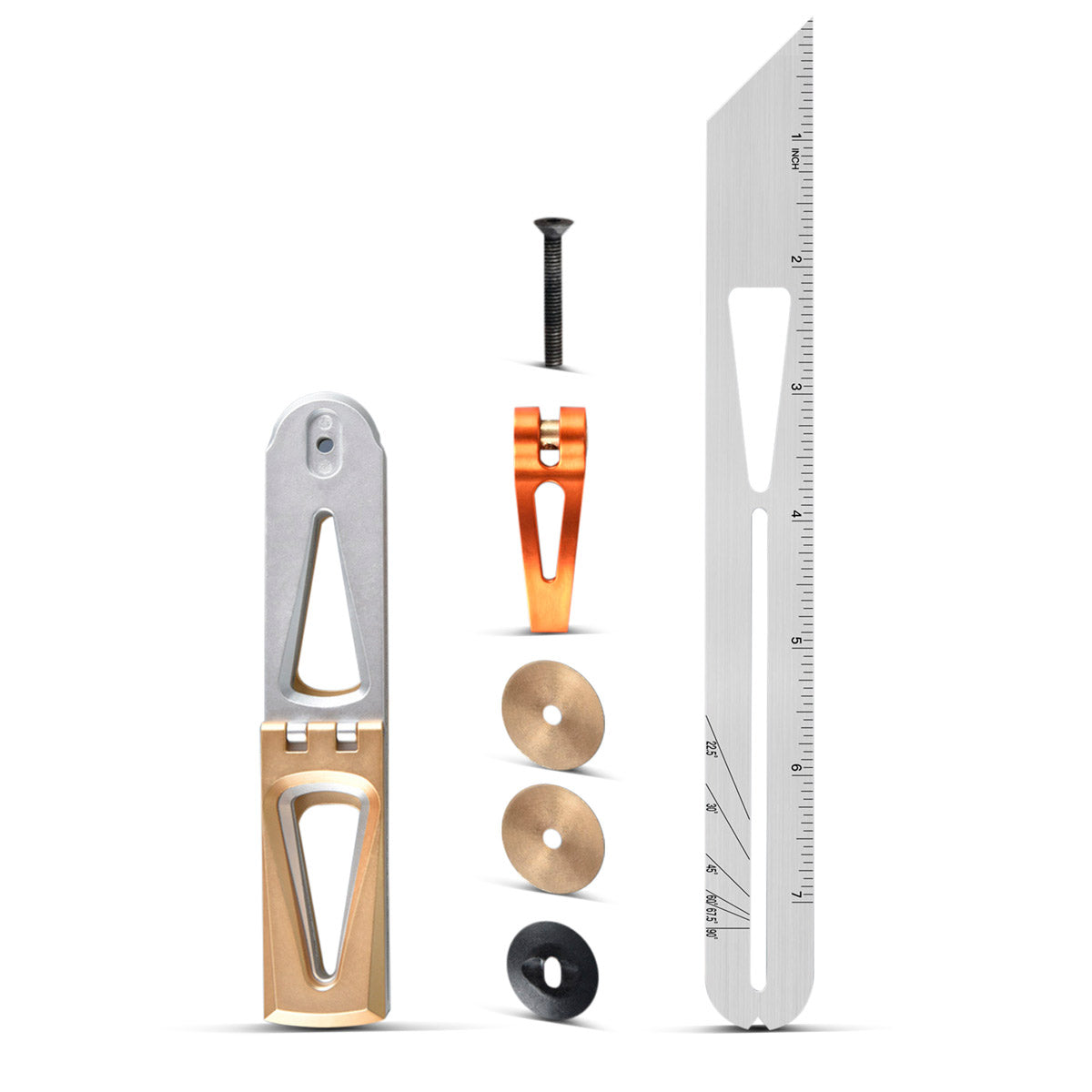 STAHLWERK bevel with stop angle bevel | Combination angle | Multifunctional angle | carpenter's angle | Marking gauge | Oblique dimension | Angle ruler for precise measuring, marking, marking and drawing