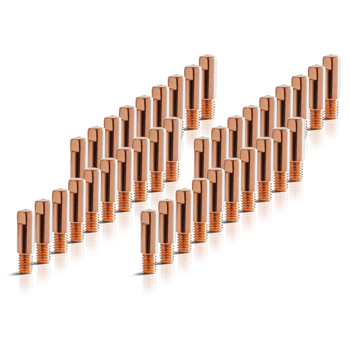 STAHLWERK Set da 40 AK15 | MB15| AK14 | MB14 consigli di contatto | Ugelli a contatto M6x25 in 1,0 mm Set parti soggette ad usura MIG MAG | Accessori di saldatura per torce di saldatura