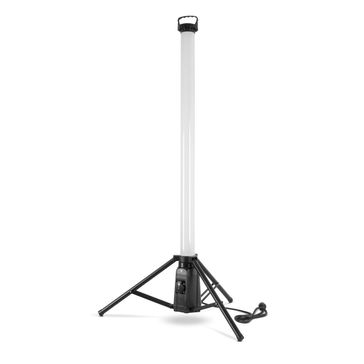 STAHLWERK Foco LED de construcción en torre 360° TBS-100 ST | 100 vatios | 7.500 lúmenes | Color de luz diurna de 5000 K | IP44 | Toma adicional 230 V | Robusta luz de trabajo LED