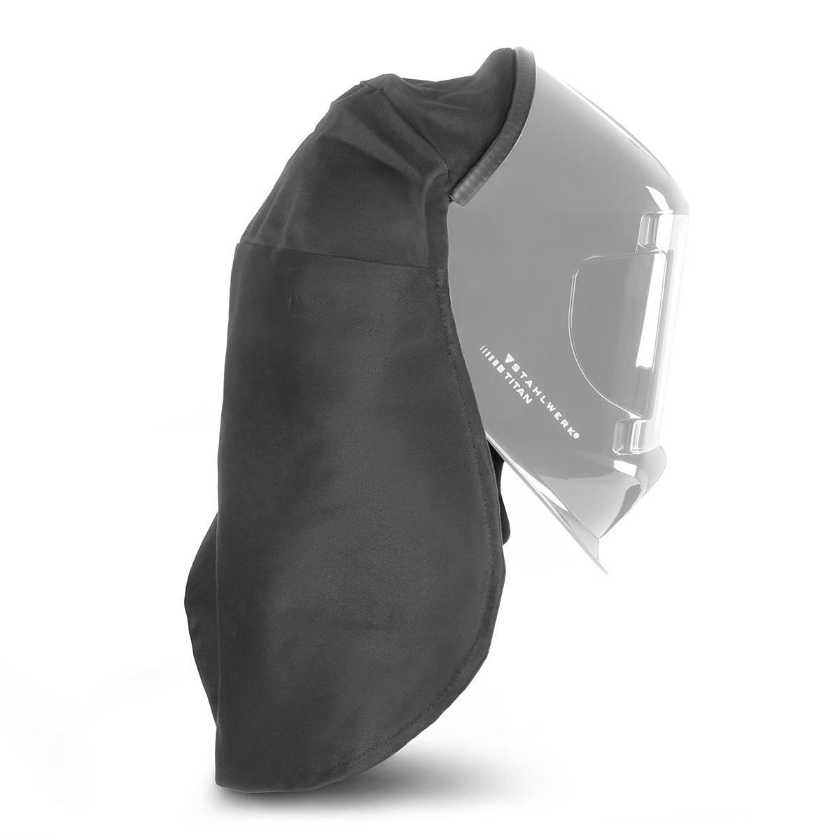 STAHLWERK Universal-UV-Nackenschutz für Schweißhelme | Flammhemmender Kopf- und Nackenschutz | Clip/Press-Fit Schweißhelm-Schutzabdeckung | Sehr leicht und flexibel