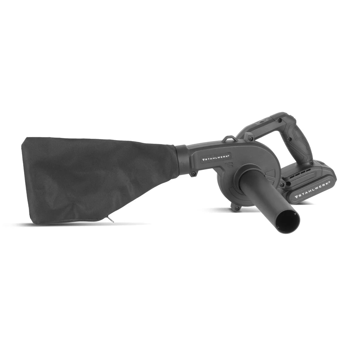 STAHLWERK mini-souffleur à batterie MAG-20 ST | Souffleur de feuilles sans fil 20 volts avec 2 Ah | Souffleur universel portable pour le nettoyage des jardins et des rues | Aspirateur à feuilles sans balais Souffleur compact 98 m/s | 0 - 18 000 tr/min