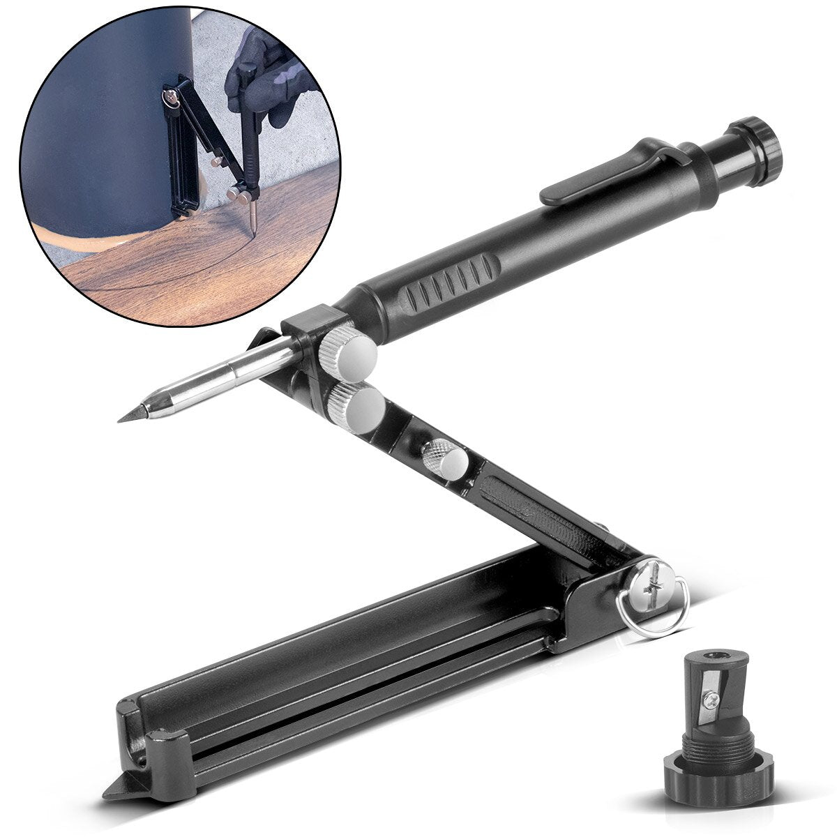 STAHLWERK scribing tool | Marking tool | Marking gauge | compass | Marking gauge | Parallel scriber for scribing, marking and drawing parallel lines and circular shapes
