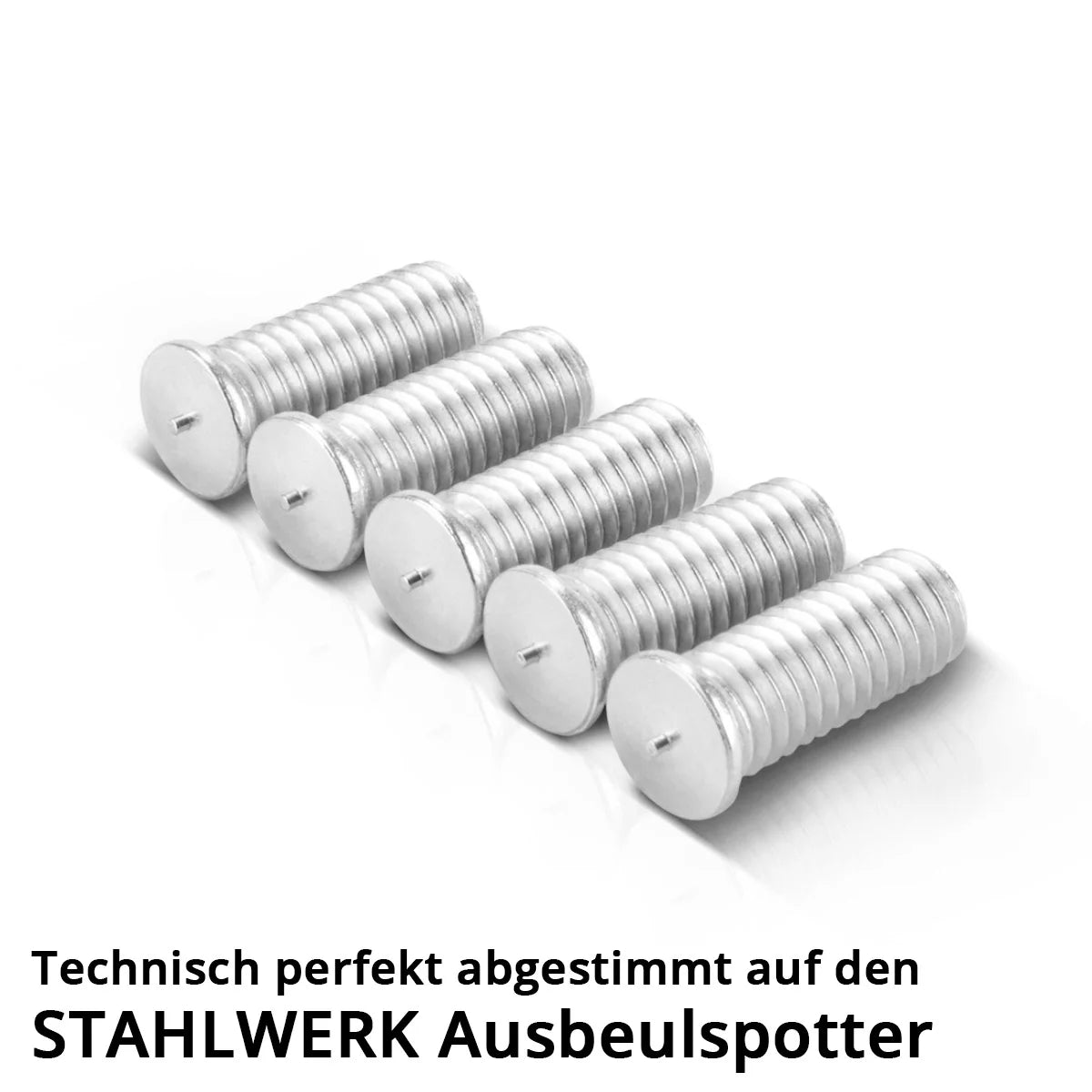 STAHLWERK 2x Aluminium Schweissbolzen M6 Gewinde 100er Set, Smart Repair Zubehör für Ausbeulspotter / Dellenlifter / Punktschweissgerät / zur professionellen Reparatur von Kfz Karosserien