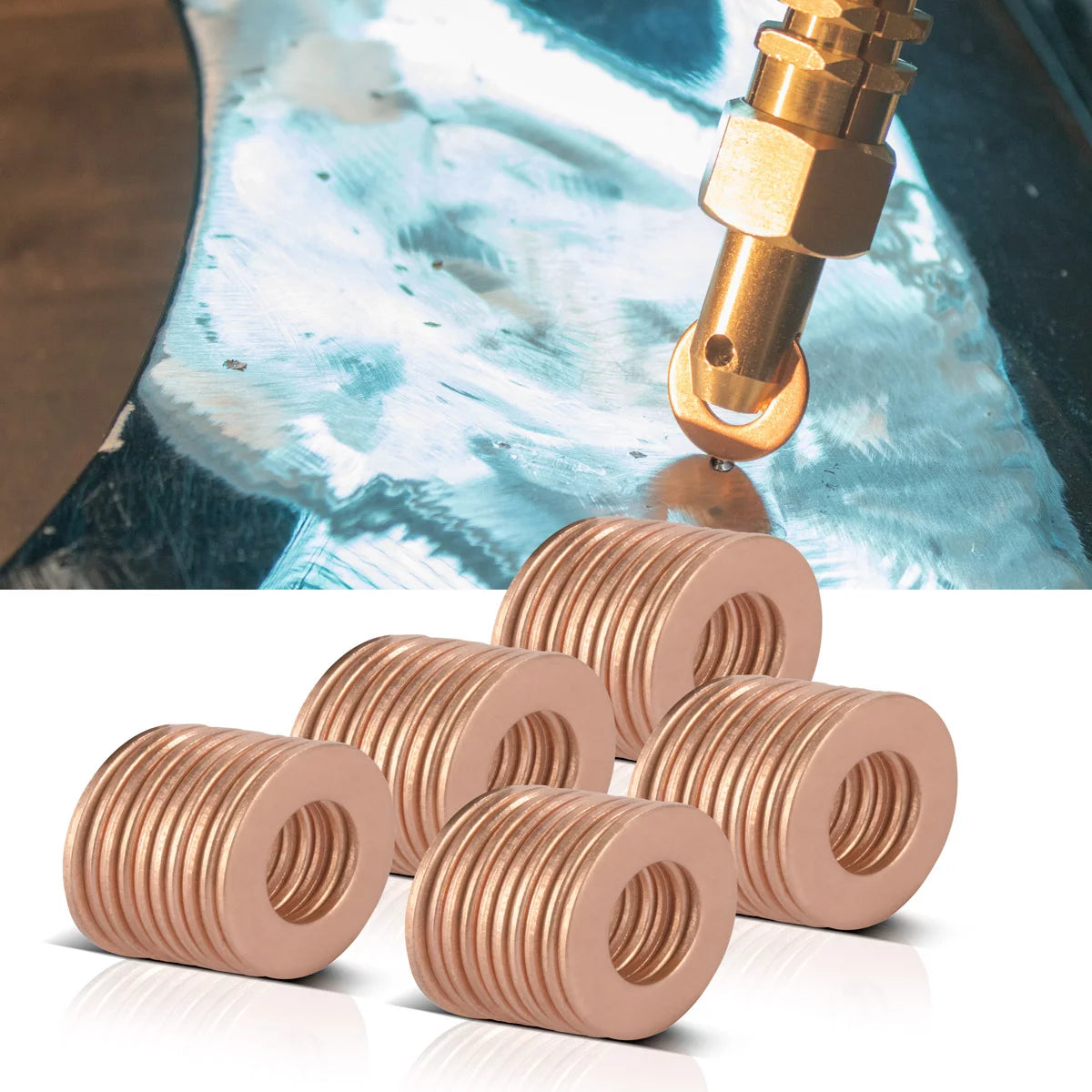 STAHLWERK 2 x rondelle per saldatura set da 50, accessori di riparazione intelligenti per rilevatore di ammaccature/sollevatore di ammaccature/saldatore a punti/strumento di rimozione ammaccature per la riparazione professionale di carrozzerie di veicoli