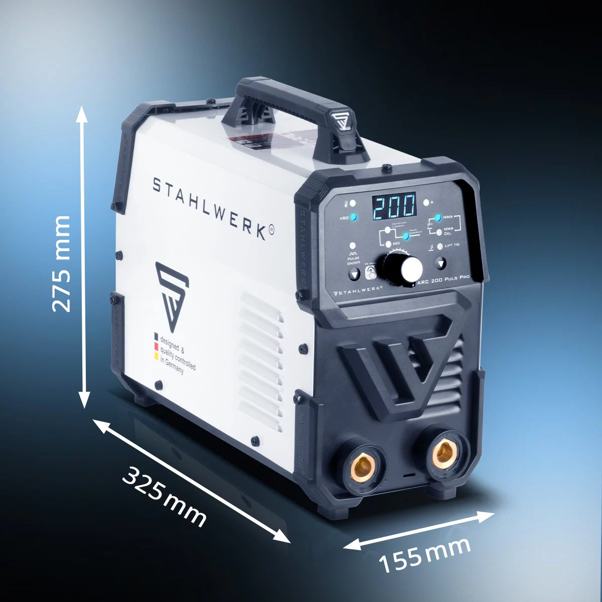 STAHLWERK ARC 200 Puls Pro Poste de soudage à électrode entièrement équipé, compact MMA | E-main | Onduleur Lift-TIG de 200 ampères, technologie IGBT et fonction impulsion