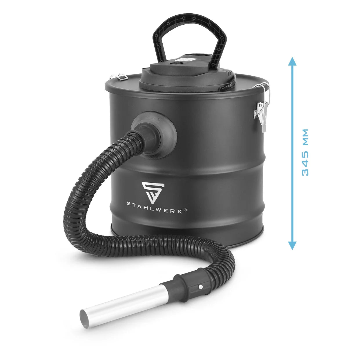 Aspirador de cenizas STAHLWERK VCL-1000 ST | Aspirador de horno con depósito de suciedad de 20 litros | Potencia de 1000W | Aspirador de chimenea con filtro HEPA | Función de soplado | Para cenizas frías, horno, grill, taller.