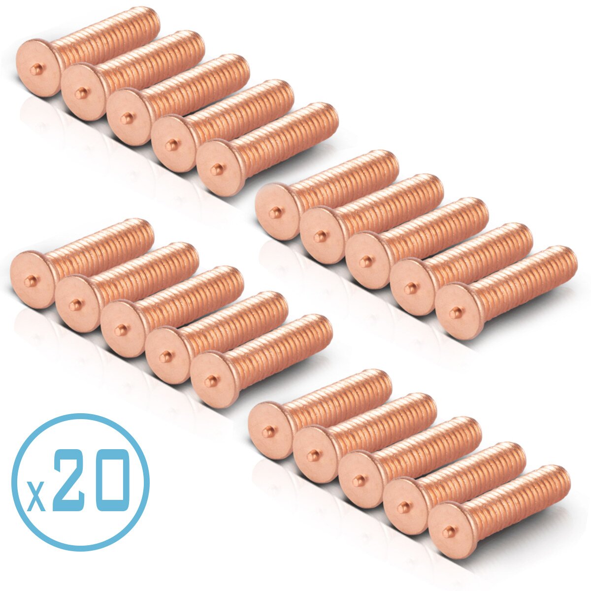 STAHLWERK welding bolts M4x18 thread set of 20, smart repair accessories for dent spotters | Dent lifter | Spot welder | Dent removal tool for professional repair of vehicle bodies