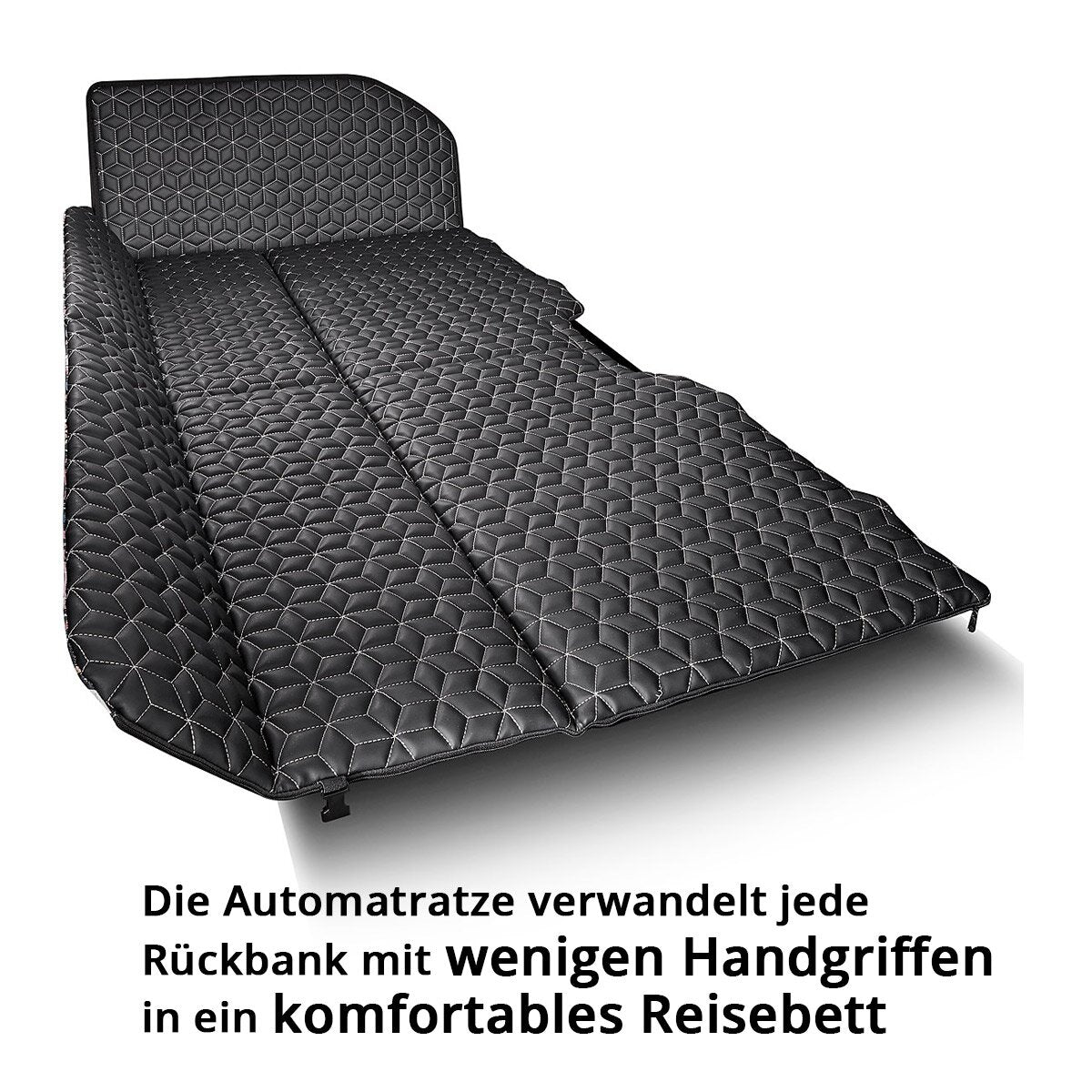 STAHLWERK colchón para coche CB-132 ST colchón para asiento trasero plegable | Colchón de viaje | Colchón del asiento trasero | Colchón plegable | Cuna de viaje | Cama de coche premium para asientos traseros y asientos traseros