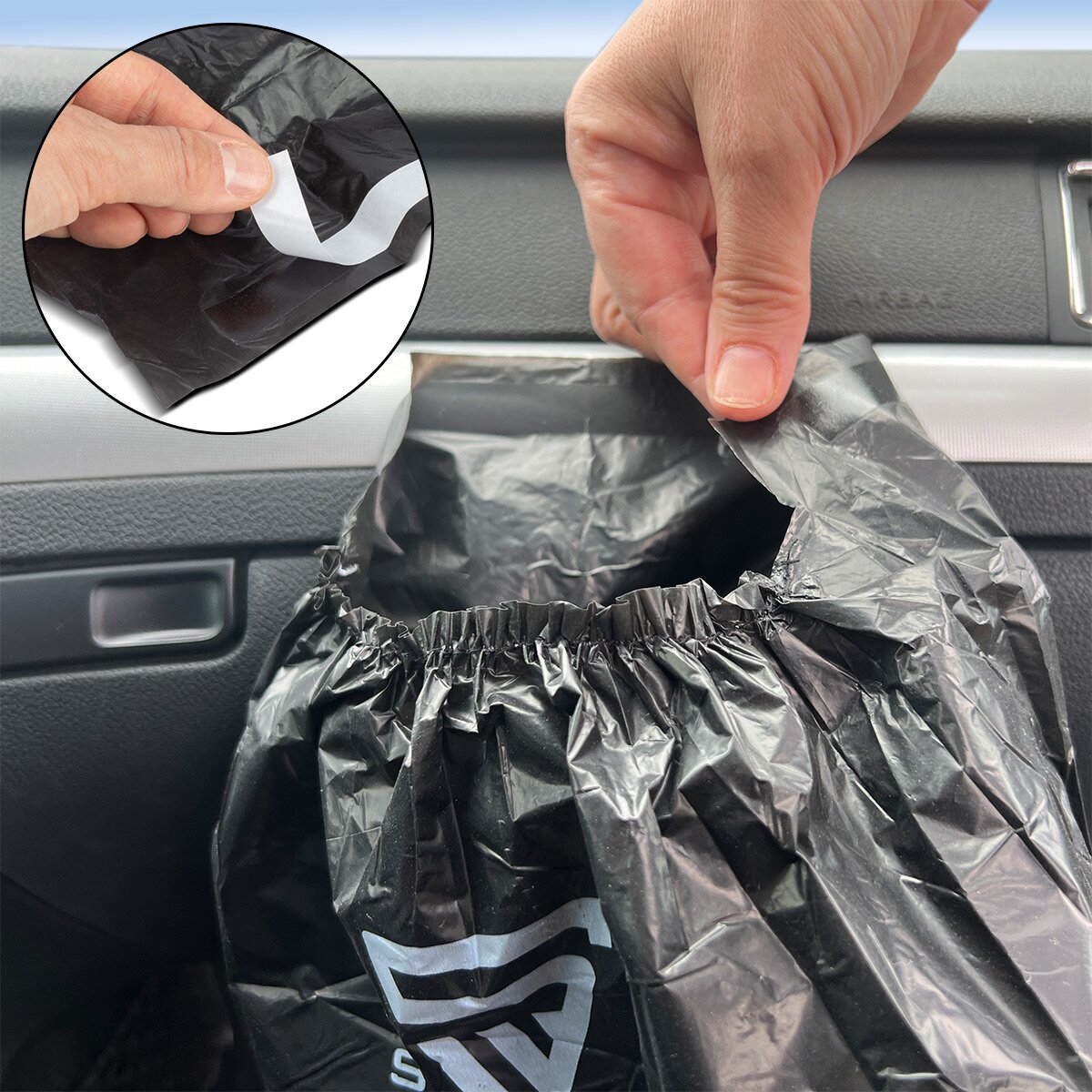Sacs poubelles de voiture STAHLWERK 30 pièces Sacs poubelles extra résistants 23 x 30 cm | Sacs poubelles | Sacs poubelles | Sacs poubelles en plastique HDPE indéchirable