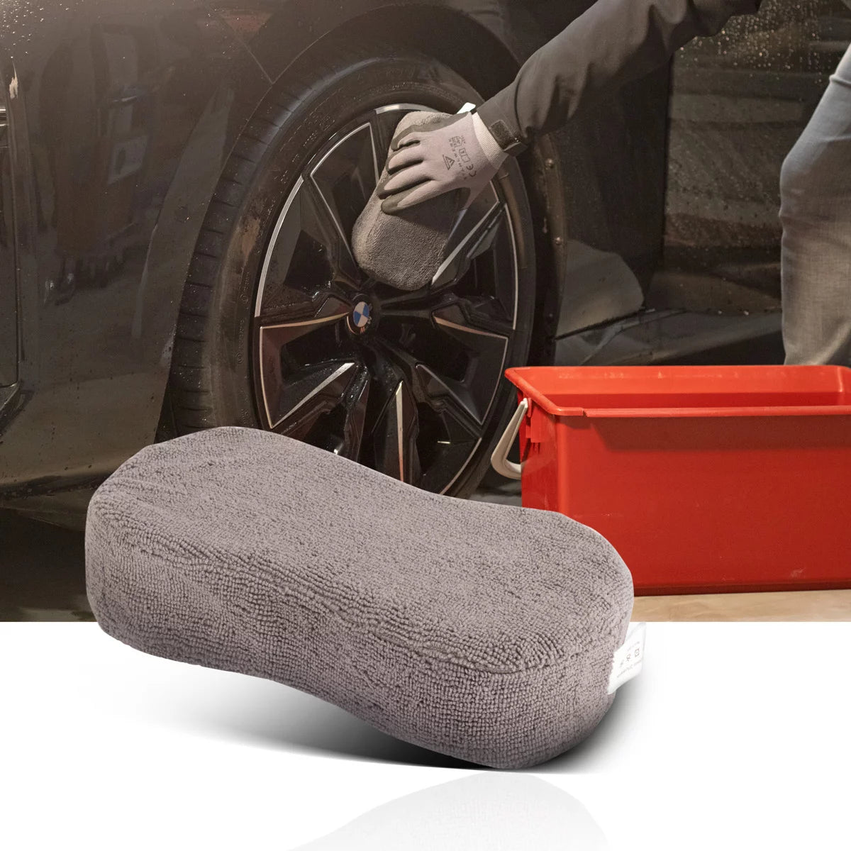 STAHLWERK Esponja para coche en juego de 5 Esponja de microfibra de 22 x 11 x 5 cm | Esponja de lavado de coches | Esponja de limpieza | esponja de limpieza | Paño de microfibra | esponja de lavado