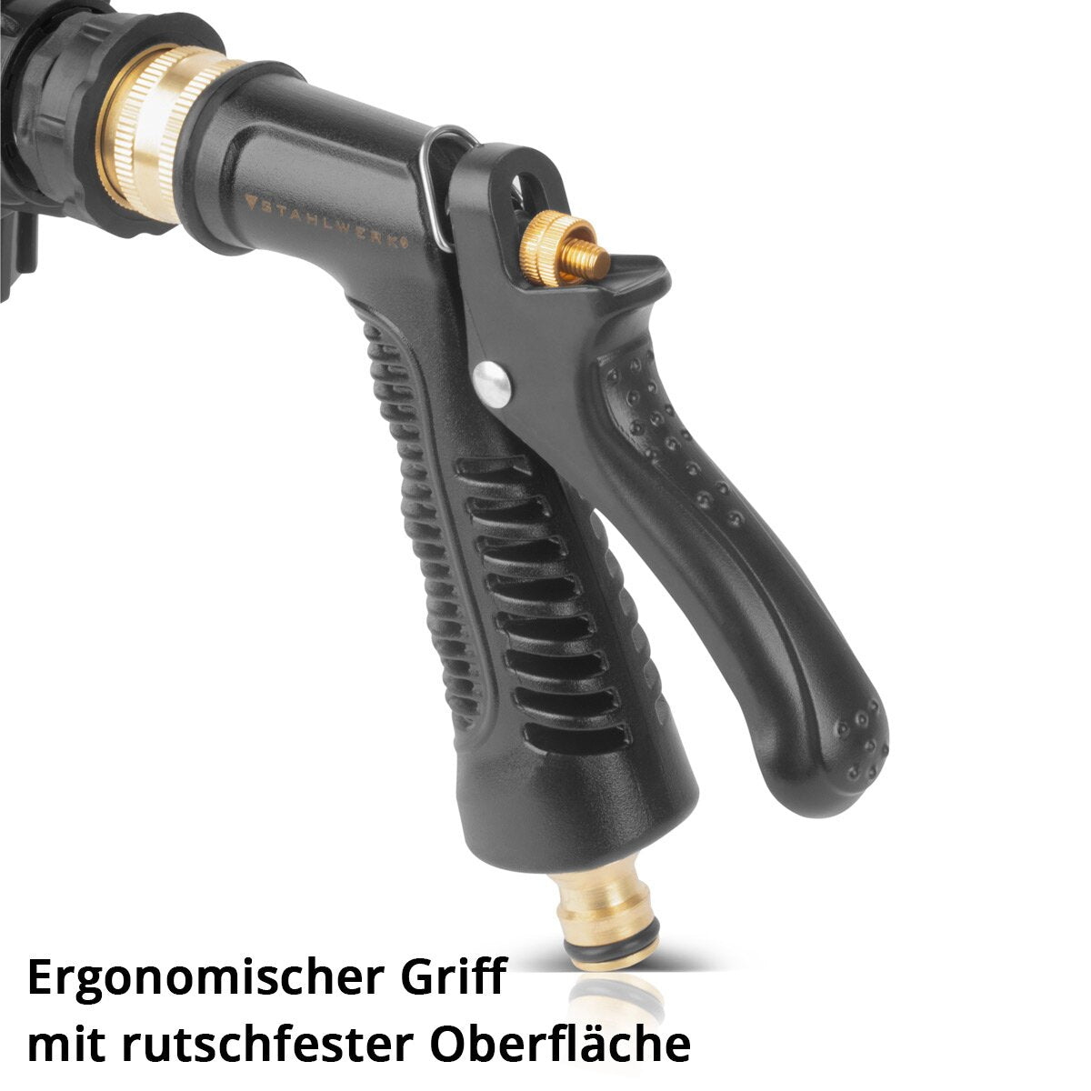 STAHLWERK Autowasch-Schaumspritzpistole RP-91 ST mit abnehmbarem Behälter für Reinigungsmittel | Reinigungspistole zur professionellen Reinigung | Autoreiniger passend für die meisten Gartenschläuche