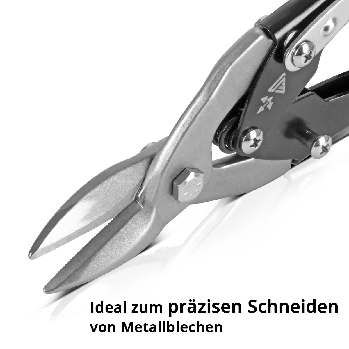 STAHLWERK Blechschere 3er Set gerader, linker und rechter Schnitt Profi-Metallschere | Blechschneider | Metallschneider zum professionellen Schneiden von Metallblechen