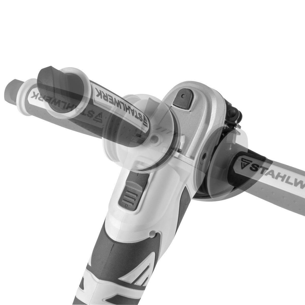 Amoladora angular inalámbrica sin escobillas STAHLWERK AWS-20 ST Solo | sistema de 20 voltios | 0 - 7500 min-1 | Tamaños de disco 115 mm y 125 mm | Amoladora de corte | Bruja de separación | Garantía de 7 años