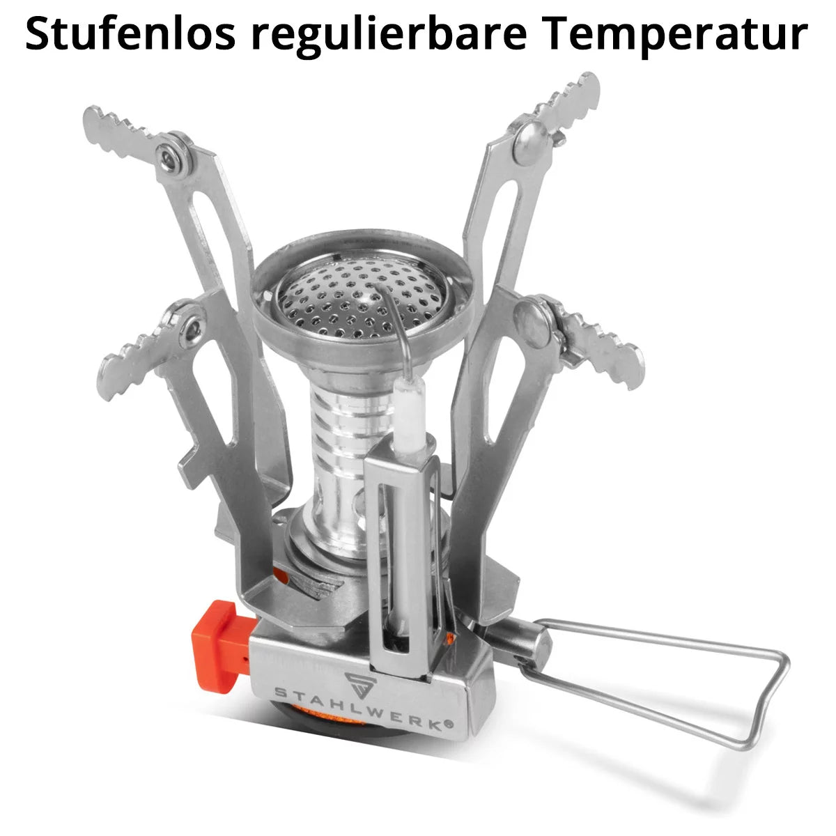 Set di pentole da campeggio STAHLWERK | Set completo di stoviglie da campeggio in alluminio con pentola, padella, fornello a gas, ciotole in plastica e posate | set da cucina per esterni di alta qualità