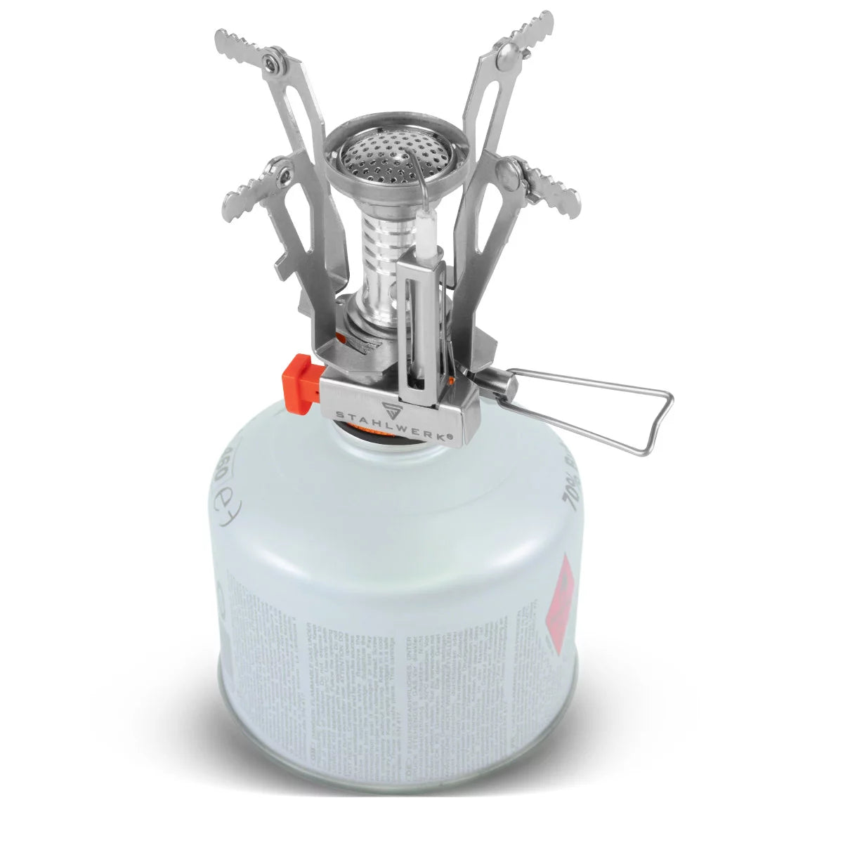 Set di pentole da campeggio STAHLWERK | Set completo di stoviglie da campeggio in alluminio con pentola, padella, fornello a gas, ciotole in plastica e posate | set da cucina per esterni di alta qualità