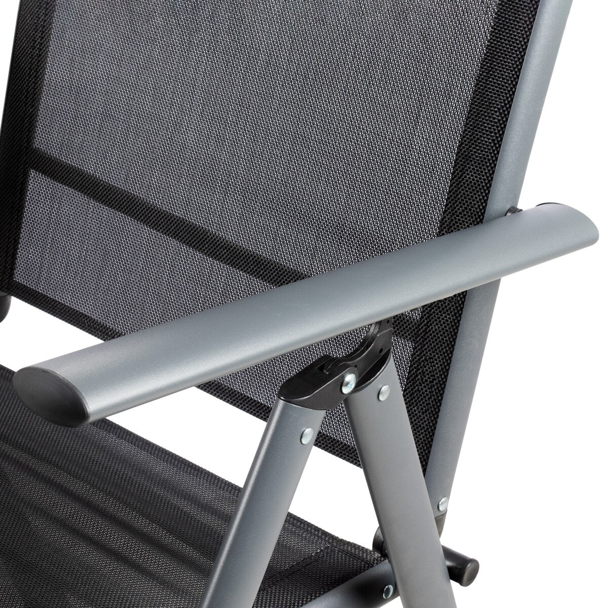 STAHLWERK chaise de camping CS-103 ST chaise de jardin | Chaise pliante | chaise pliante | Chaise en aluminium | Chaise à dossier haut | Chaise de terrasse | Chaise de pêche | Chaise de balcon avec accoudoir et dossier réglable