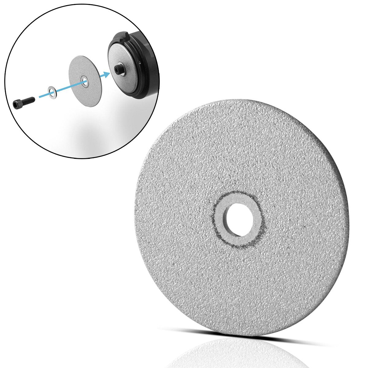 Meule diamantée STAHLWERK pour meuleuses en tungstène WS-28 ST et ATG-20 ST de 36,8 mm de diamètre pour meuleuses en tungstène et affûteuses à électrodes avec porte-outil de 5 mm