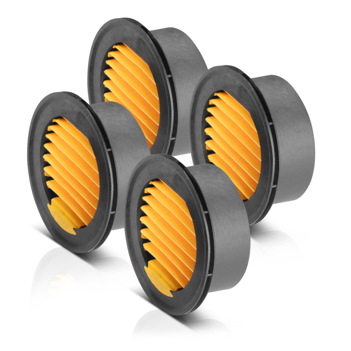 STAHLWERK jeu de 4 filtres à air pour filtres de rechange pour compresseur d'air comprimé Filtre universel | Silencieux | Filtre d'admission | Filtre compresseur | Cartouche de filtre à air | Accessoires pour compresseurs d'air