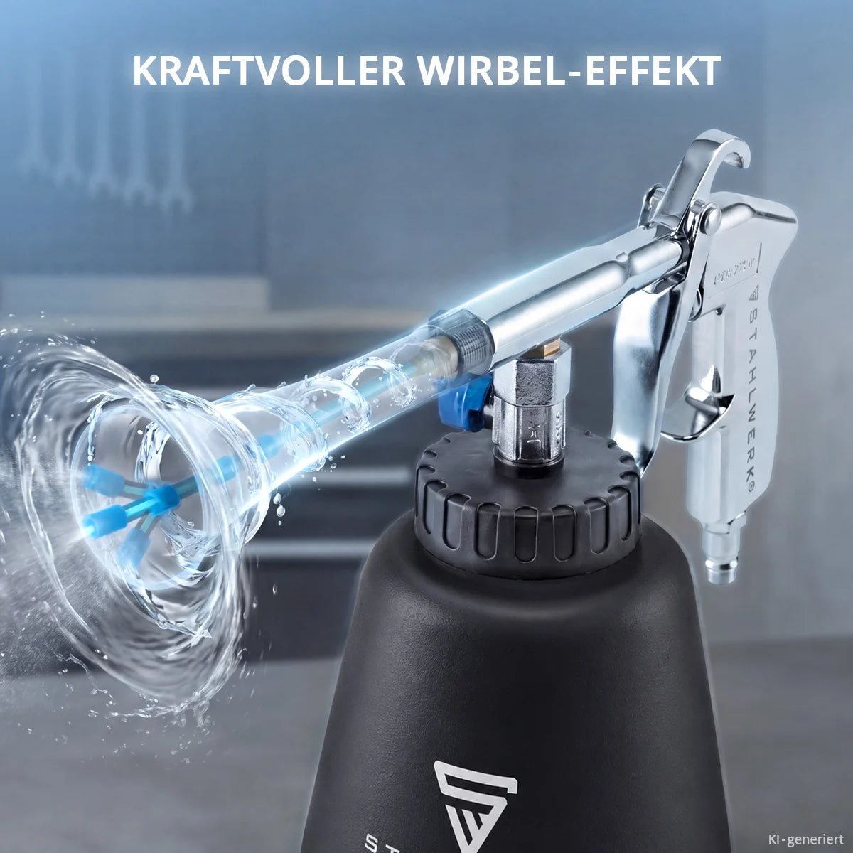 STAHLWERK Druckluft-Reinigungspistole RP-90 ST mit Wirbel-Effekt | Effektiver Druckluft-Reiniger | Innenreiniger | Waschpistole | Kfz-Ausblaspistole für effizientes Reinigen von Oberflächen