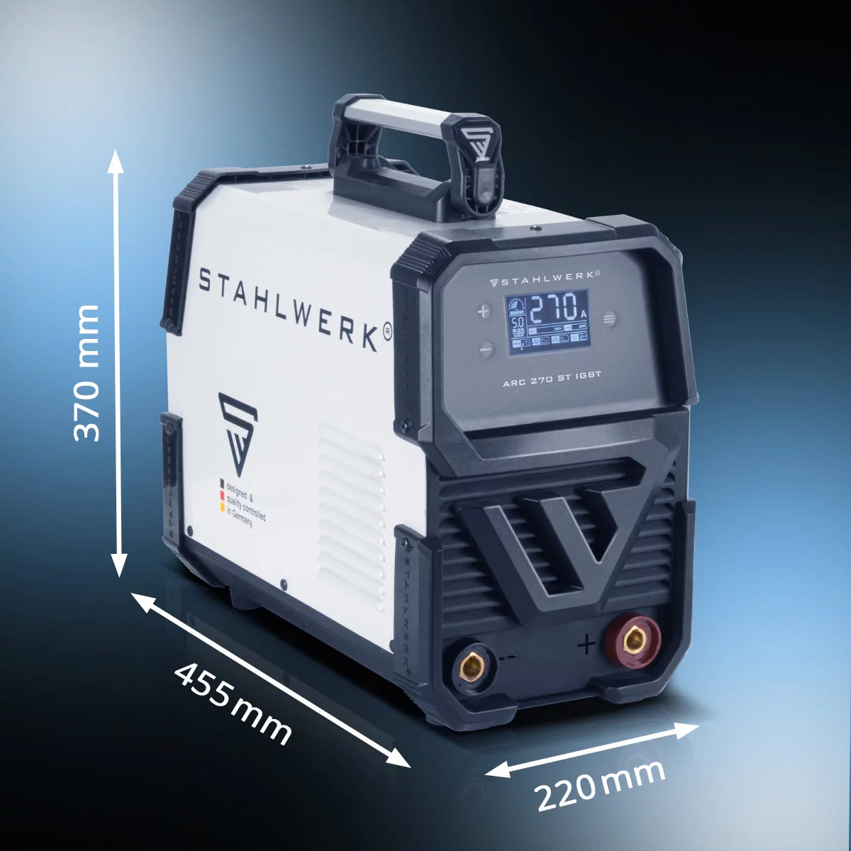 STAHLWERK ARC 270 ST welding machine DC MMA | E-hand inverter welding machine with 270 amps, digital display and IGBT technology