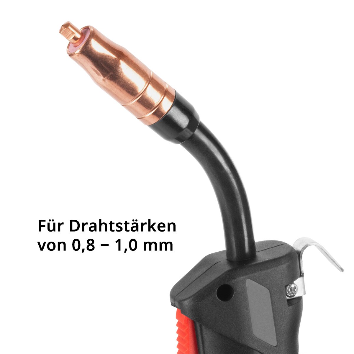 PLANTA ACERO AK14 | Antorcha de soldadura MB14 FLUX | Quemador de hasta 160 A, incluye paquete de manguera de 2 m, accesorios de soldadura profesionales para máquinas de soldar FLUX con conexión de mandril de 9 mm