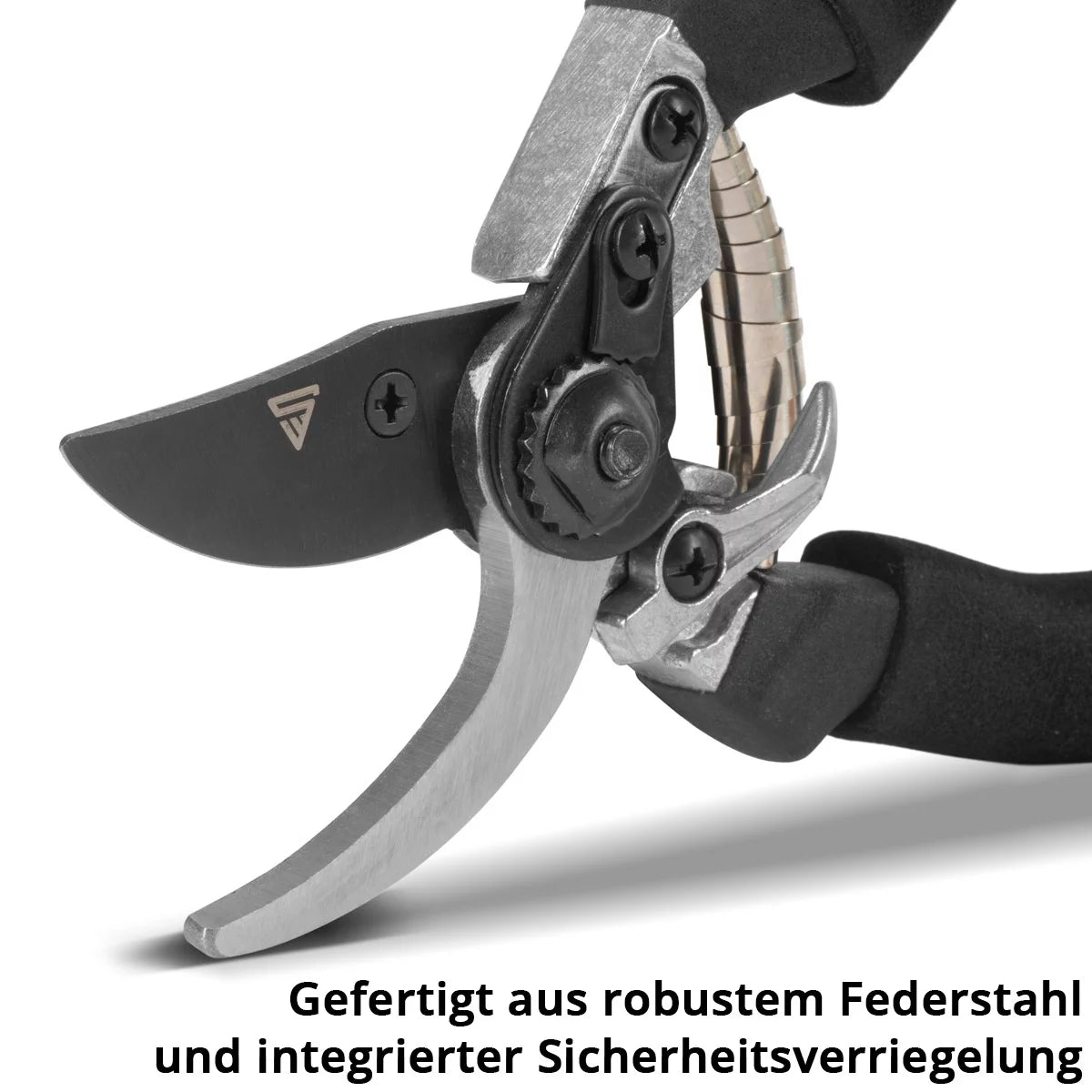 STAHLWERK Gartenschere aus Federstahl Rosenschere | Rebschere | Gärtnerschere | Bypass-Schere | Pflanzenschere | Blumenschere | Astschere