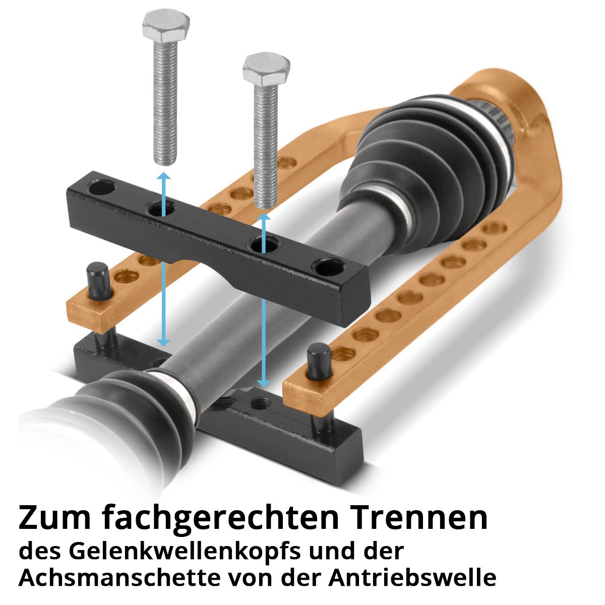 Extracteur d'arbre de transmission STAHLWERK | Séparateur d'arbre de transmission | Extracteur de joint d'arbre de transmission | Outil de coupe universel pour tous les types de véhicules courants