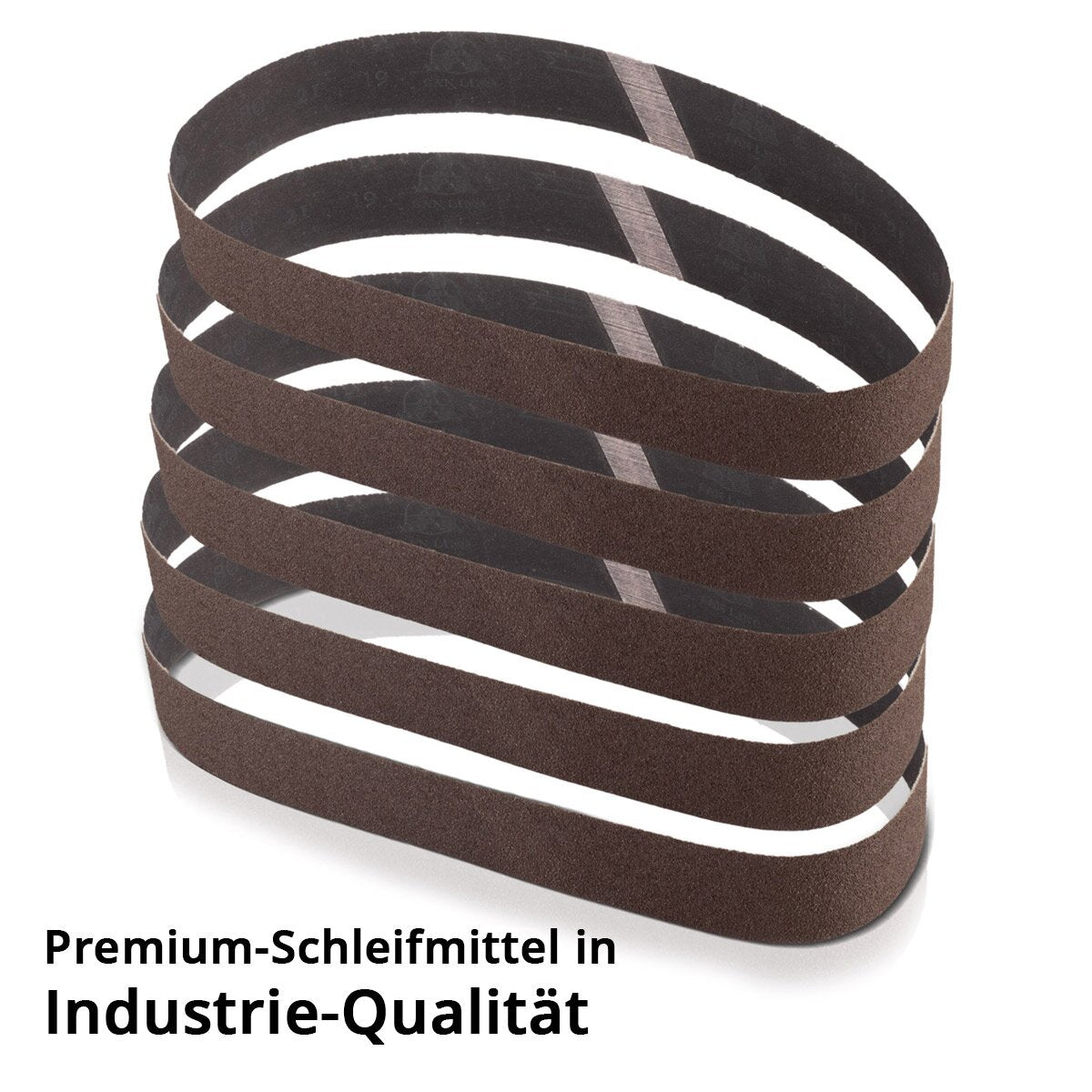 STAHLWERK sanding belt set of 5 with P80 grit 40 x 760 mm universal sandpaper | Fabric sanding belt | Abrasives for pipe belt grinders, belt sanders and sanders