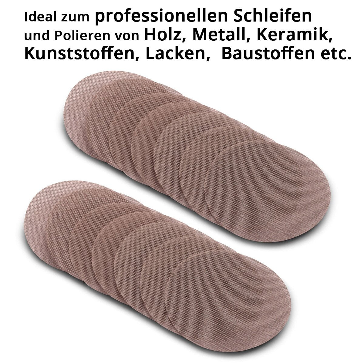STAHLWERK Grid Velcro Sanding Discs Set of 14 P60 | P80 | P100 | P120 | P180 | P240 | P320 grit with 125 mm Ø professional sanding pads | Grinding grid | Abrasives | Accessories for sanders