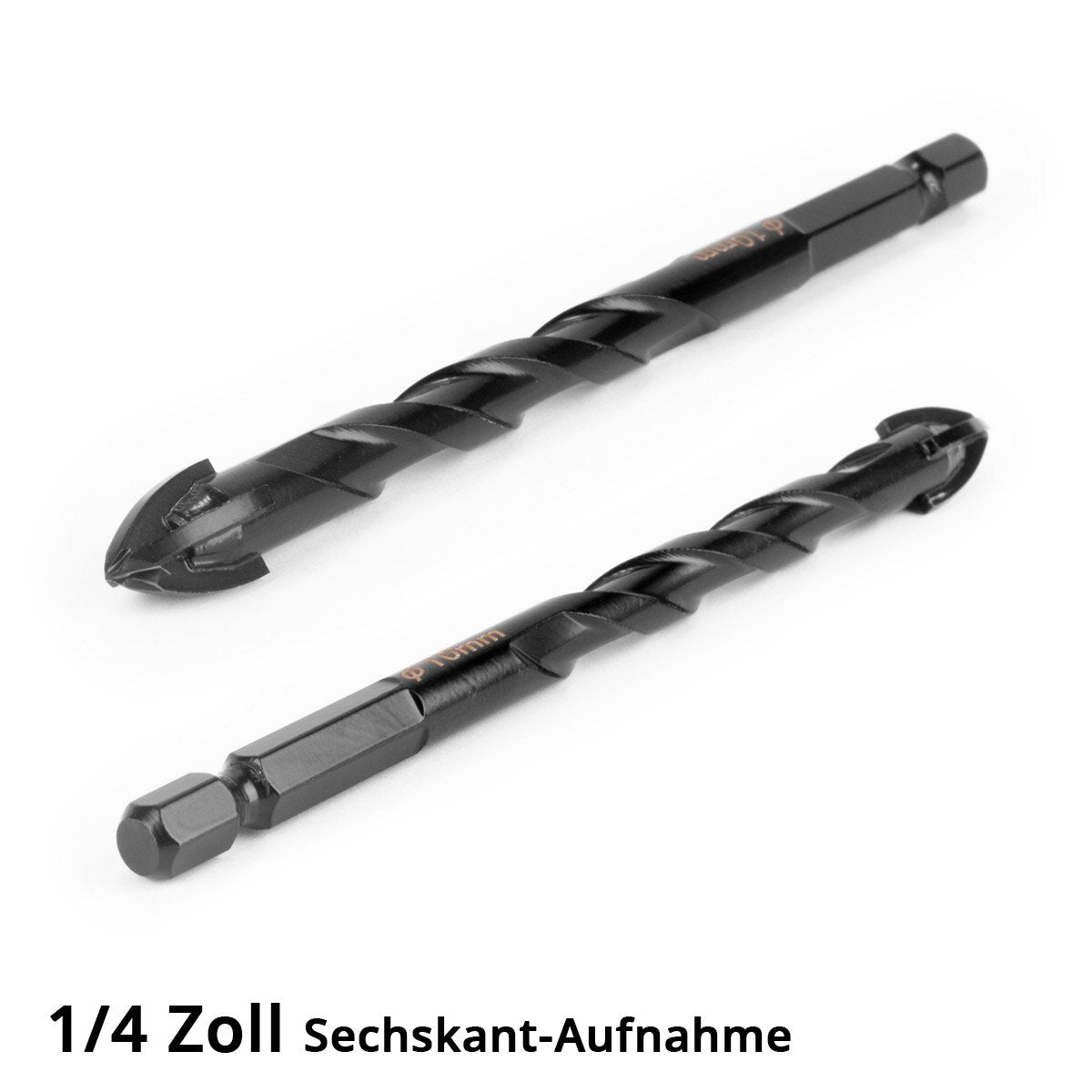 STAHLWERK glass drill | Tile drill | Ceramic drill set of 5 4 | 5 | 6 | 8 | 10 mm with 1/4 inch hexagonal holder for drilling holes in glass, tiles, ceramics, porcelain, clinker brick, fine stoneware, marble