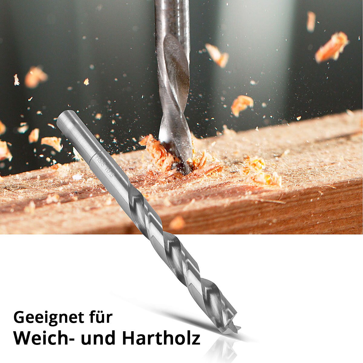 STAHLWERK HSS set di 25 punte elicoidali per legno 1-13 mm DIN 338 punte per legno | Punte HSS | Set di punte | Set di punte con bordi affilati e punta di centraggio per una foratura precisa