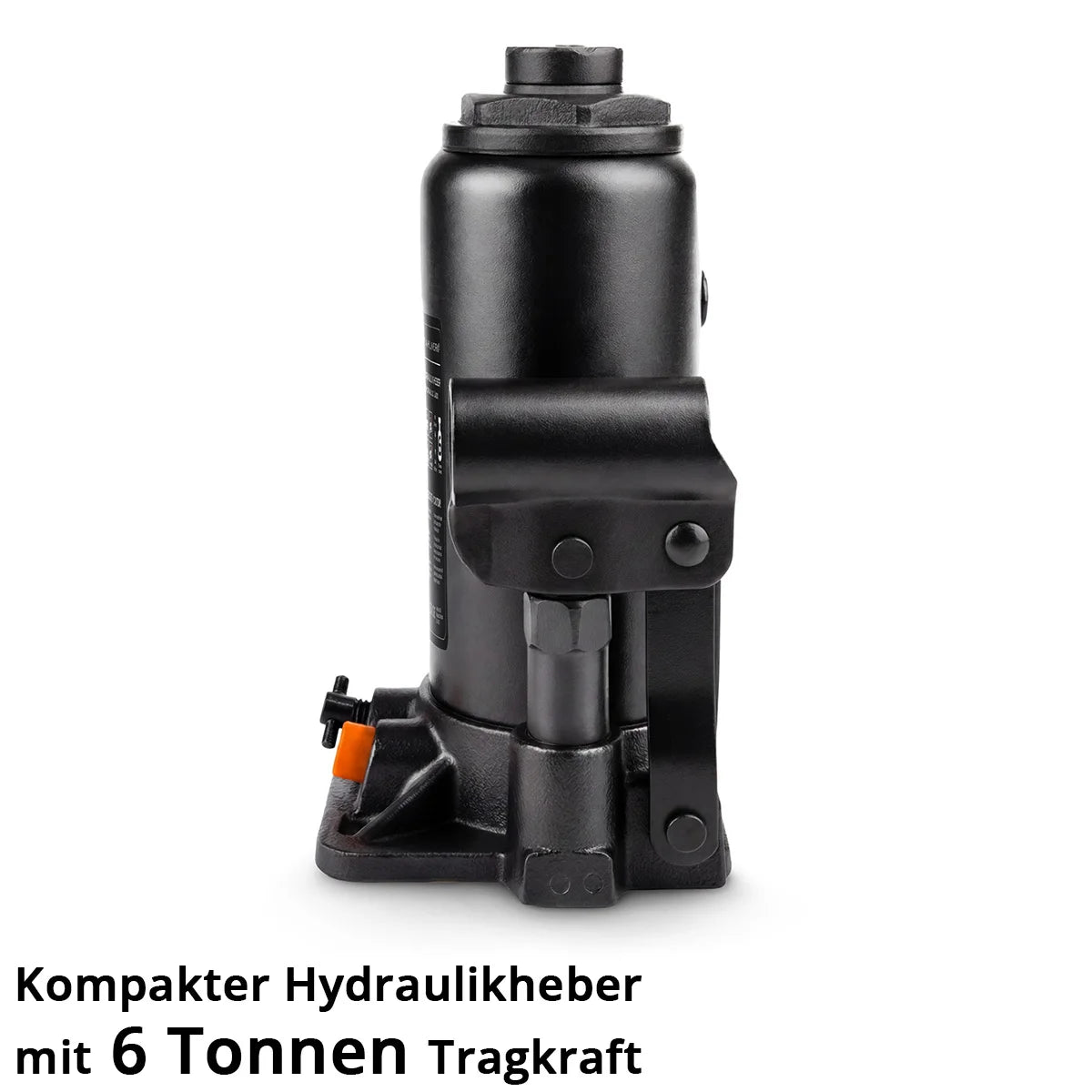 Gato hidráulico STAHLWERK GW0604 con capacidad de carga de 6 t | Rango de carrera 200 - 405 mm | Gato de sello compacto | Gato hidráulico para coche | Gato de botella estable para máquinas, vehículos industriales y turismos