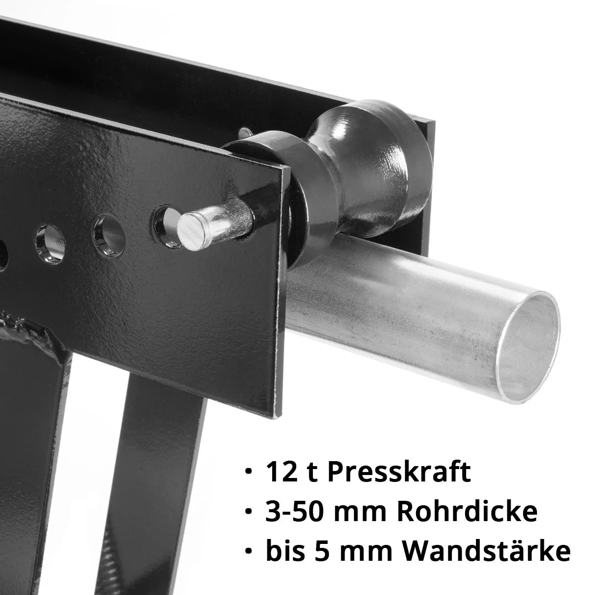 Cintreuse de tubes STAHLWERK jusqu'à 90° avec force de pression de 12 t dispositif de cintrage de tubes hydraulique | Cintreuse de tuyaux | Machine à cintrer | Dispositif de cintrage avec 6 matrices pour cintrer des tuyaux métalliques de 3 à 50 mm