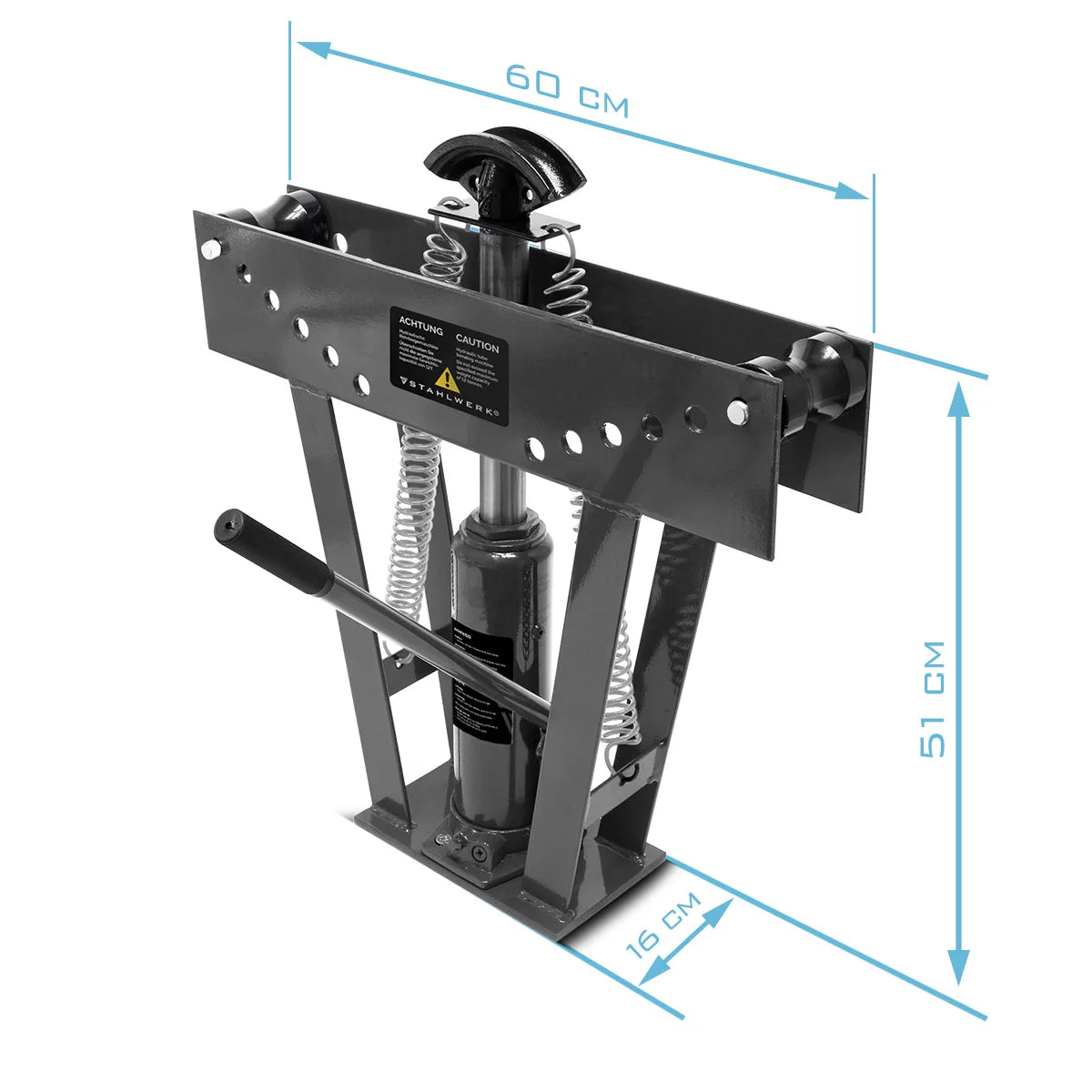 Cintreuse de tubes STAHLWERK jusqu'à 90° avec force de pression de 12 t dispositif de cintrage de tubes hydraulique | Cintreuse de tuyaux | Machine à cintrer | Dispositif de cintrage avec 6 matrices pour cintrer des tuyaux métalliques de 3 à 50 mm
