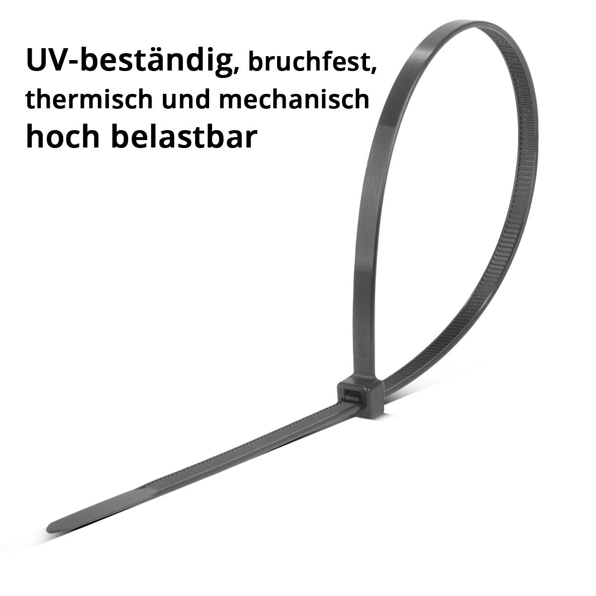 STAHLWERK bridas para cables juego de 600 2,5 x 150 mm | 3,6x150mm | 3,6x200 mm | 4,8 x 300 mm en blanco y negro, correas para cables de calidad industrial, resistentes a los rayos UV, extremadamente resistentes, estables y duraderas