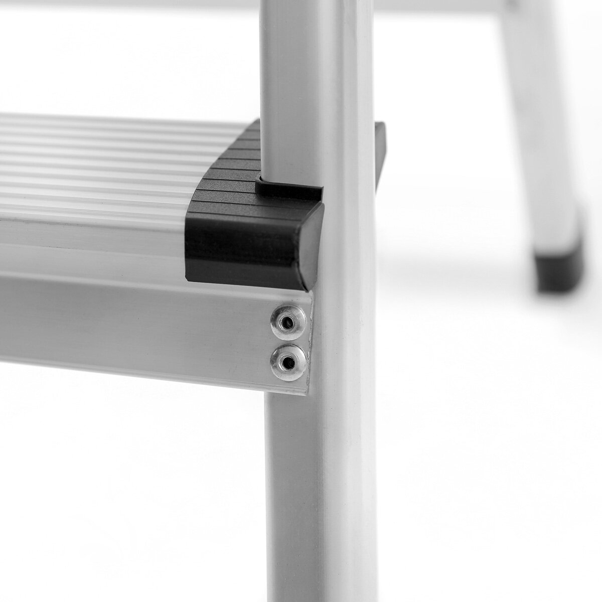 STAHLWERK step ladder TL-22 ST with 150 kg load capacity and 2 steps aluminum ladder | Folding ladder | Folding step | Multi-purpose ladder | Household Manager | Stepladder with non-slip rungs