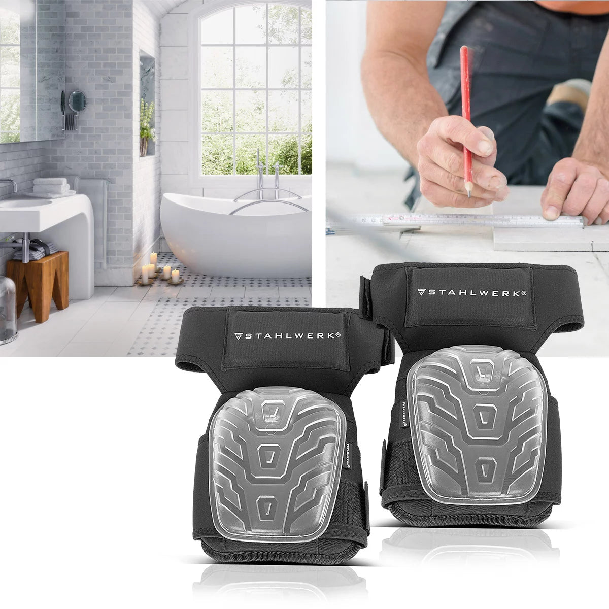 Rodilleras profesionales STAHLWERK | Rodilleras | Las rodilleras mantienen su forma, son muy elásticas y resistentes a la abrasión con un alto nivel de comodidad.