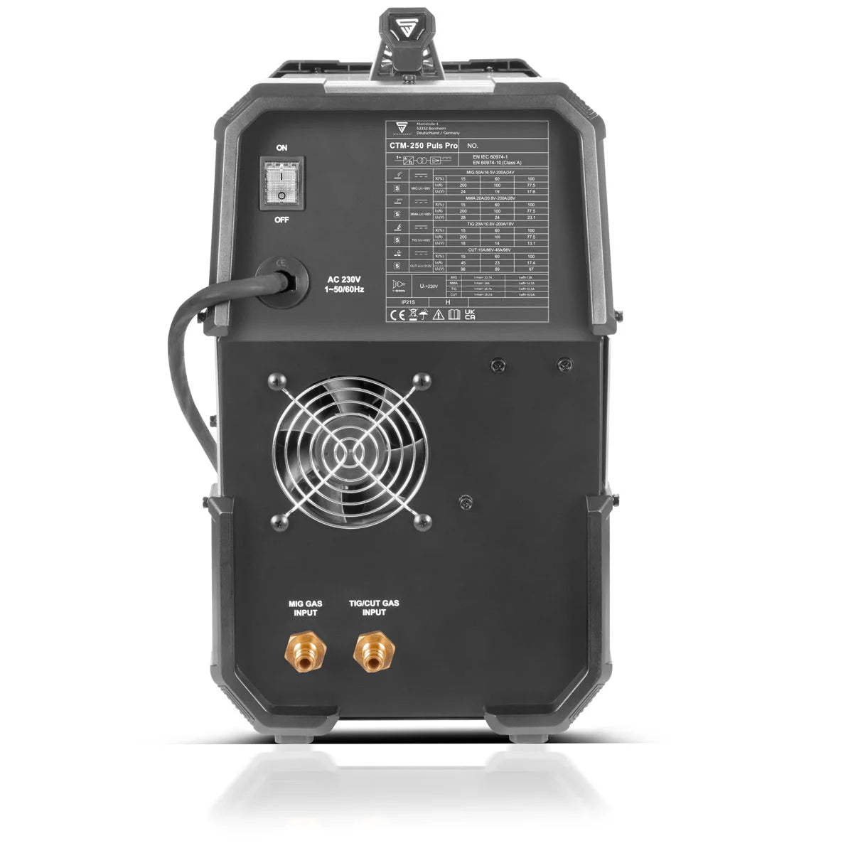Poste à souder combiné STAHLWERK CTM-250 Puls Pro Poste à souder au gaz inerte 6 en 1 200 A | Fonction impulsion | Dévidoir synergique | Découpeur plasma 45 A intégré CUT| TIG | MIG-MAG | IMPULSION | MMA| FLUX