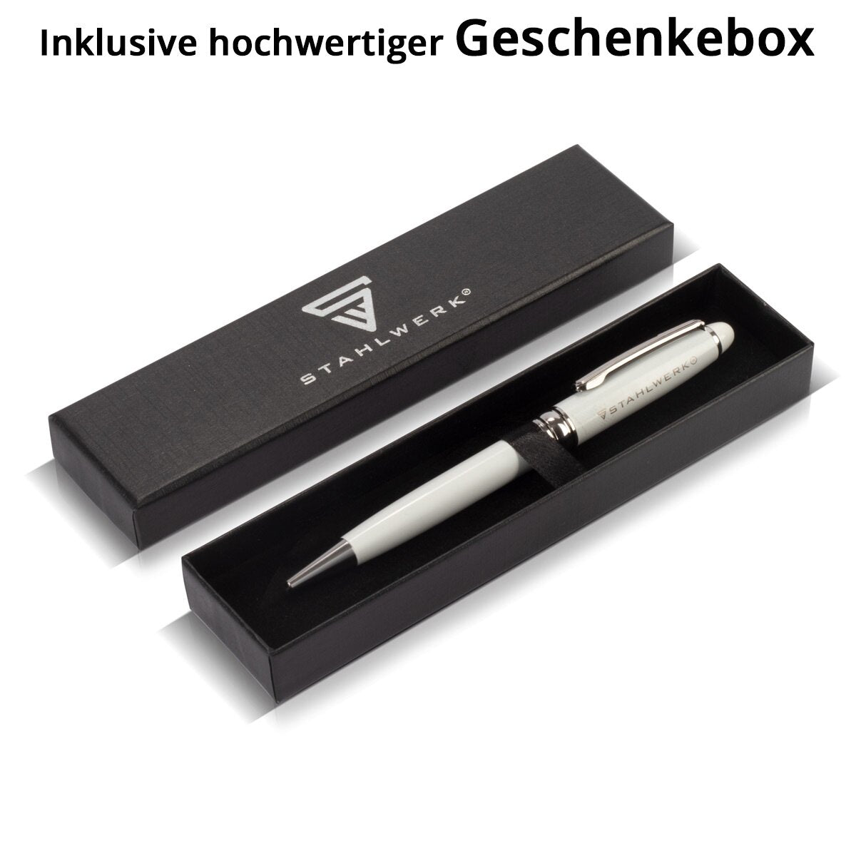 STAHLWERK ballpoint pen with engraving premium ballpoint pen | Pen | Coolie | Writing instrument with holding clip and elegant gift packaging