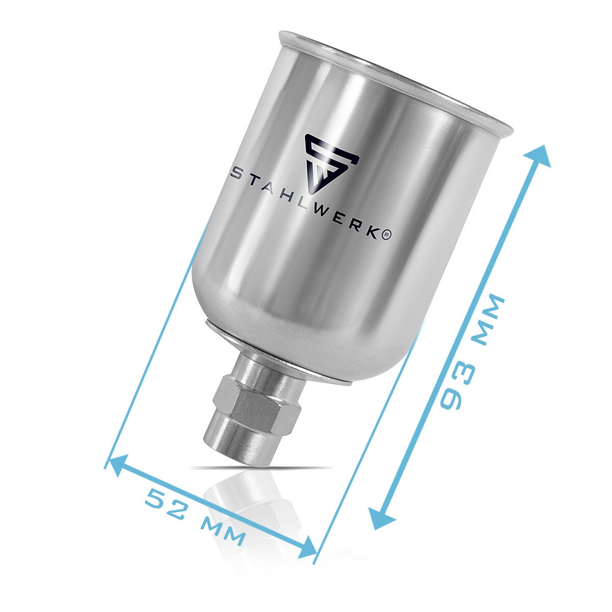 STAHLWERK juego de vasos de pintura de aluminio 125 ml / 600 ml vaso de pintura para pistola de pintar / pistola pulverizadora / pistola pulverizadora / pistola pulverizadora