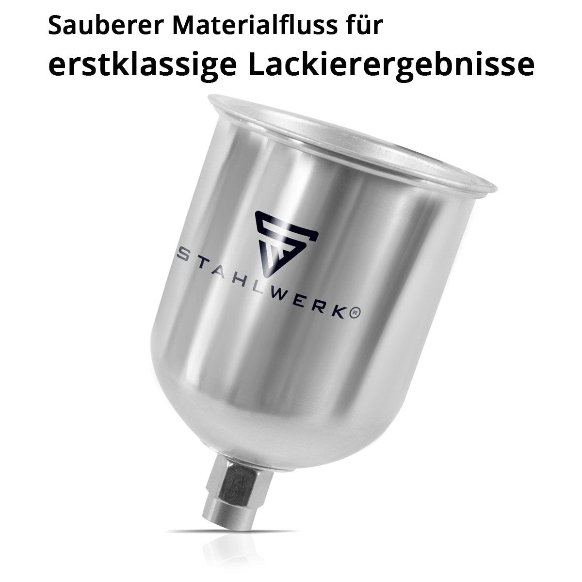 STAHLWERK juego de vasos de pintura de aluminio 125 ml / 600 ml vaso de pintura para pistola de pintar / pistola pulverizadora / pistola pulverizadora / pistola pulverizadora