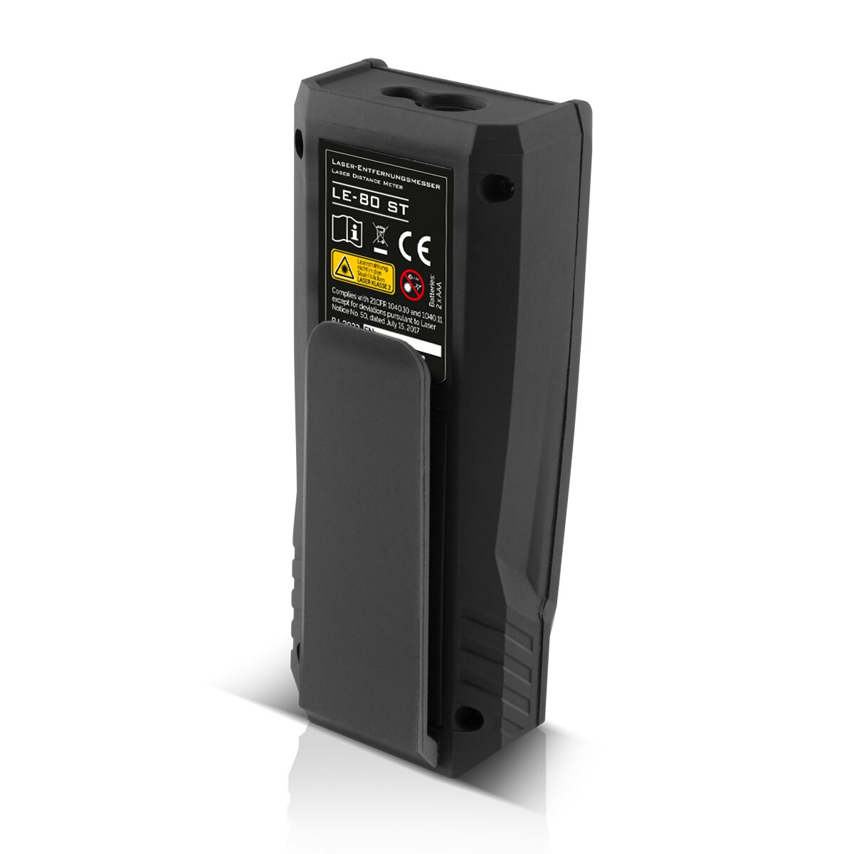 Telémetro láser STAHLWERK LE-80 ST Medidor de distancias de hasta 80 m con pantalla digital LCD iluminada, medidor de distancias y distancias para medir con precisión distancias y volúmenes en obras o en interiores