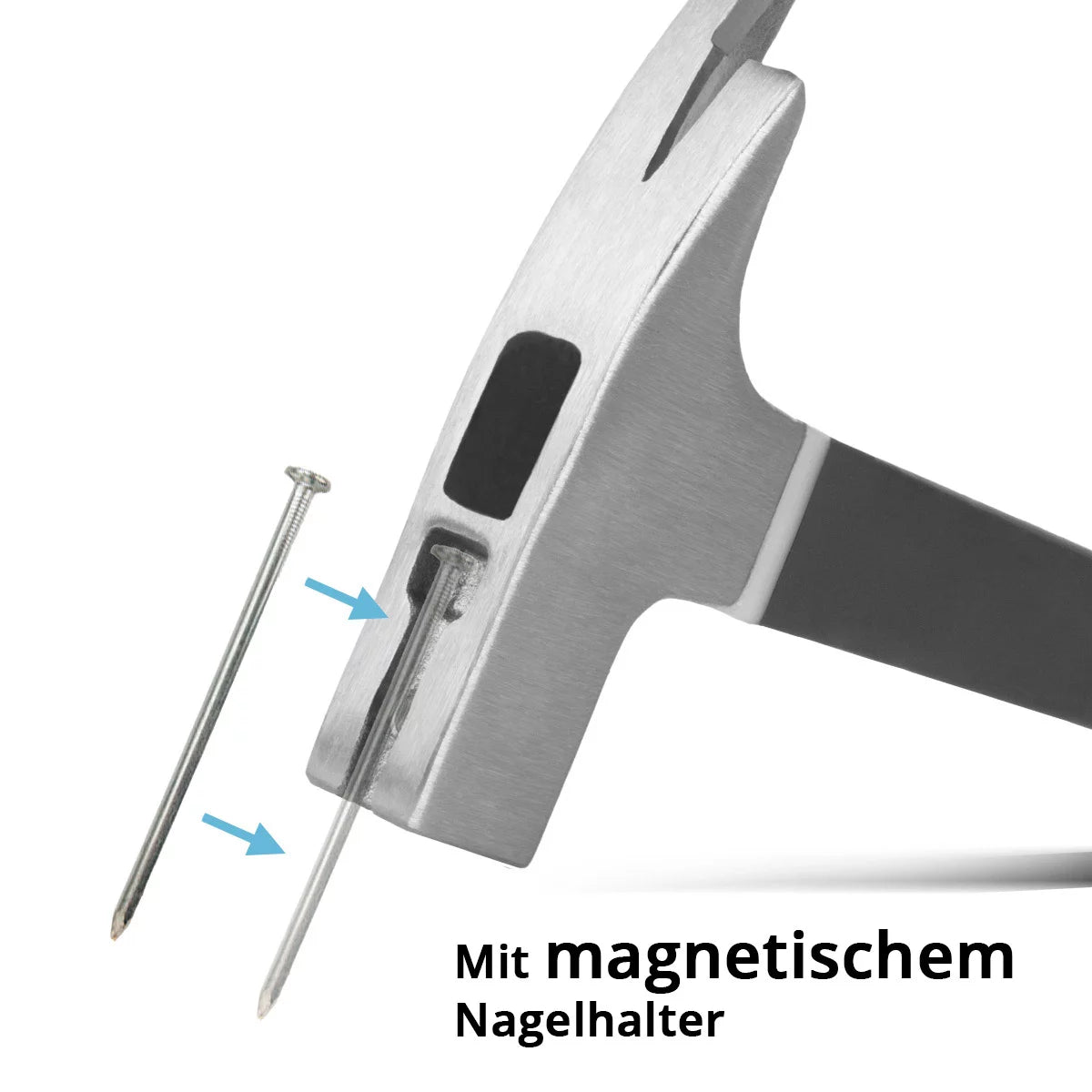 STAHLWERK Latthammer aus geschmiedetem Carbon-Stahl | robuster Klauenhammer mit rutschsicherem Fiberglas-Griff | Zimmermannshammer | Dachdeckerhammer | Fiberglas-Hammer