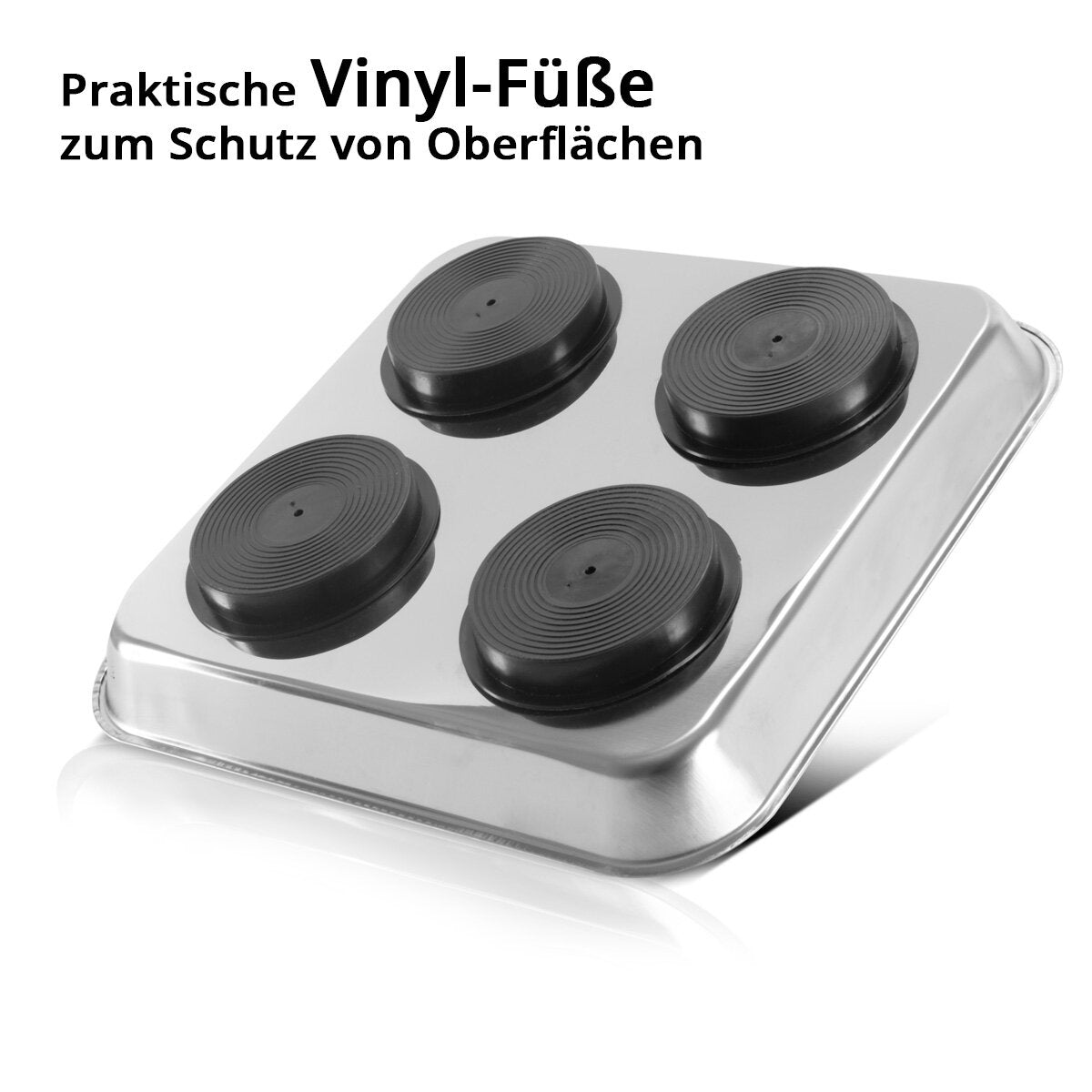 STAHLWERK Magnetschale MS-30 ST 270 x 292 x 30 mm Magnetteller | Schraubenschale | Haftschale | Magnetablage | Magnetische Schale aus Edelstahl mit starker Haftkraft für Schrauben, Nägel und Werkzeuge